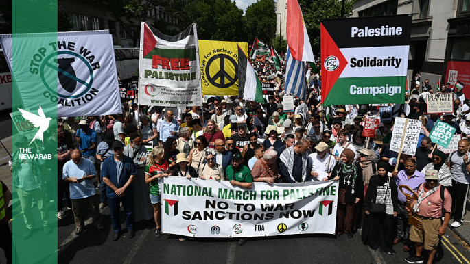 Protesters in London call on new UK PM to stop Gaza genocide