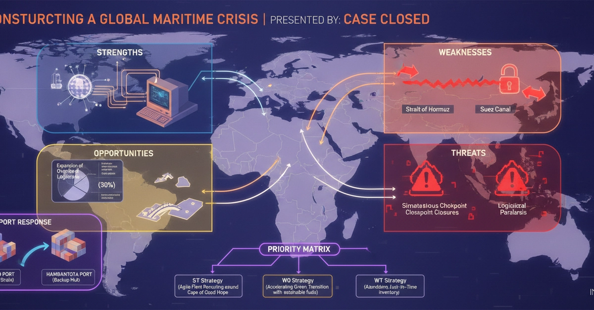 Deconstructing the 2026 Maritime Chokepoint Crisis With a Prioritized SWOT Framework