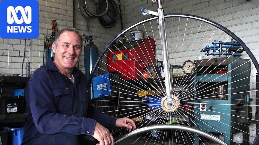 Australia's only full-time penny-farthing maker is breaking world records