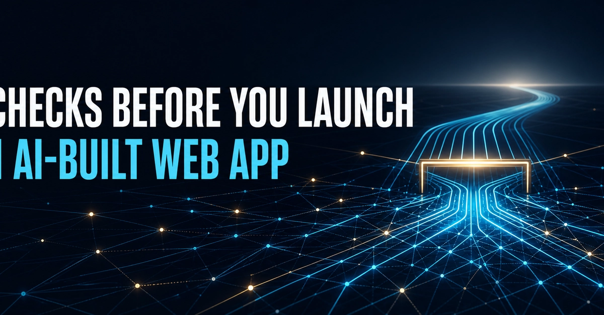 9 checks before you launch an AI-built web app
