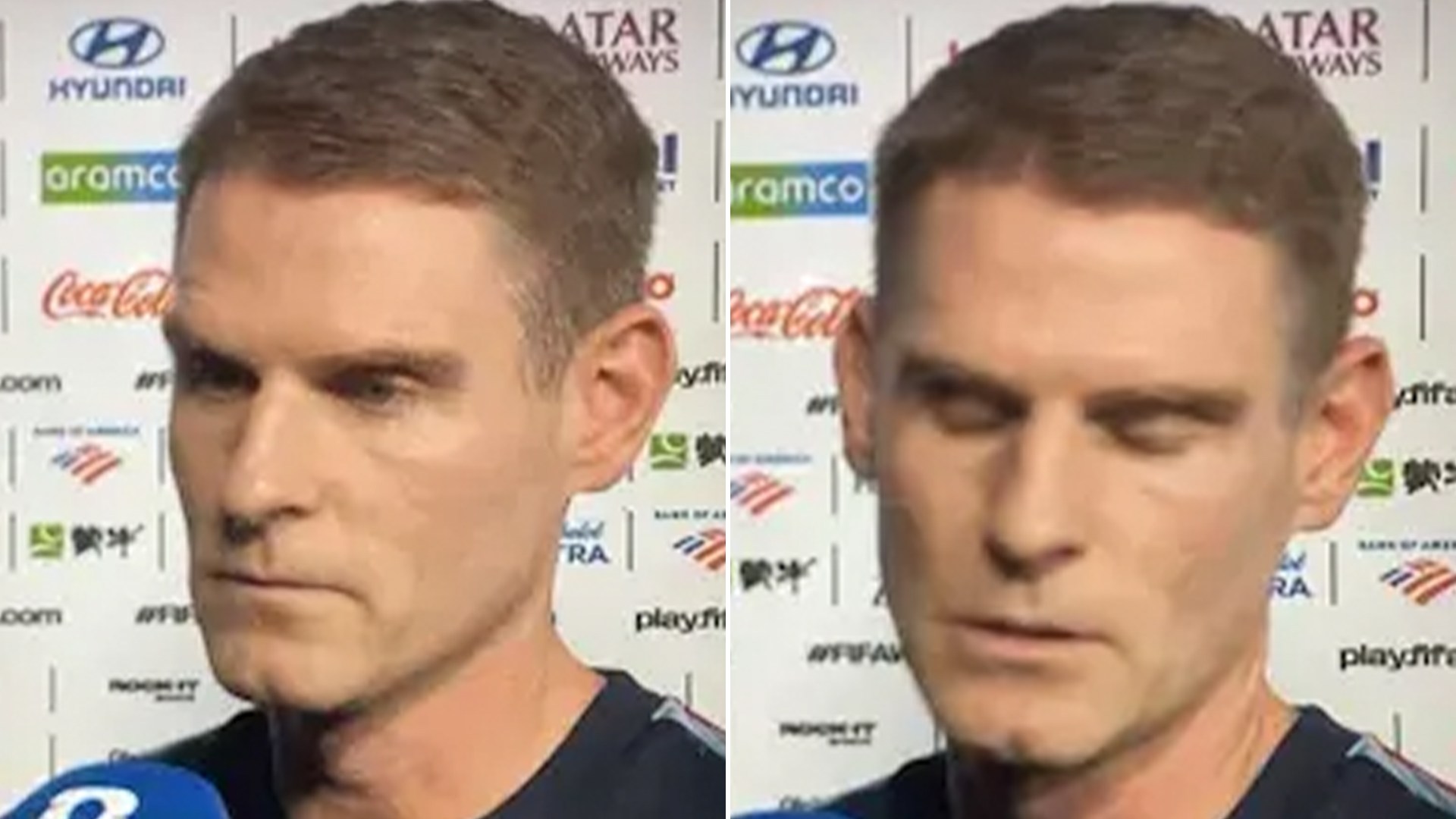 ‘Playing with broken hearts’ – England coach Anthony Barry on verge of tears in incredible half-time World Cup interview