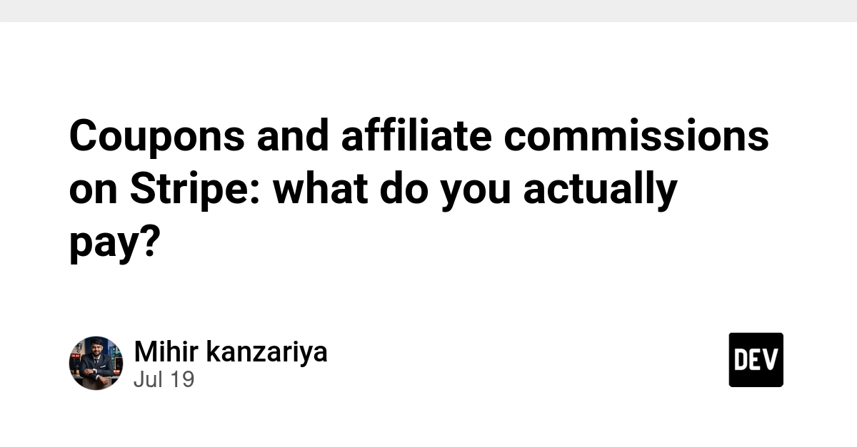 Coupons and affiliate commissions on Stripe: what do you actually pay?