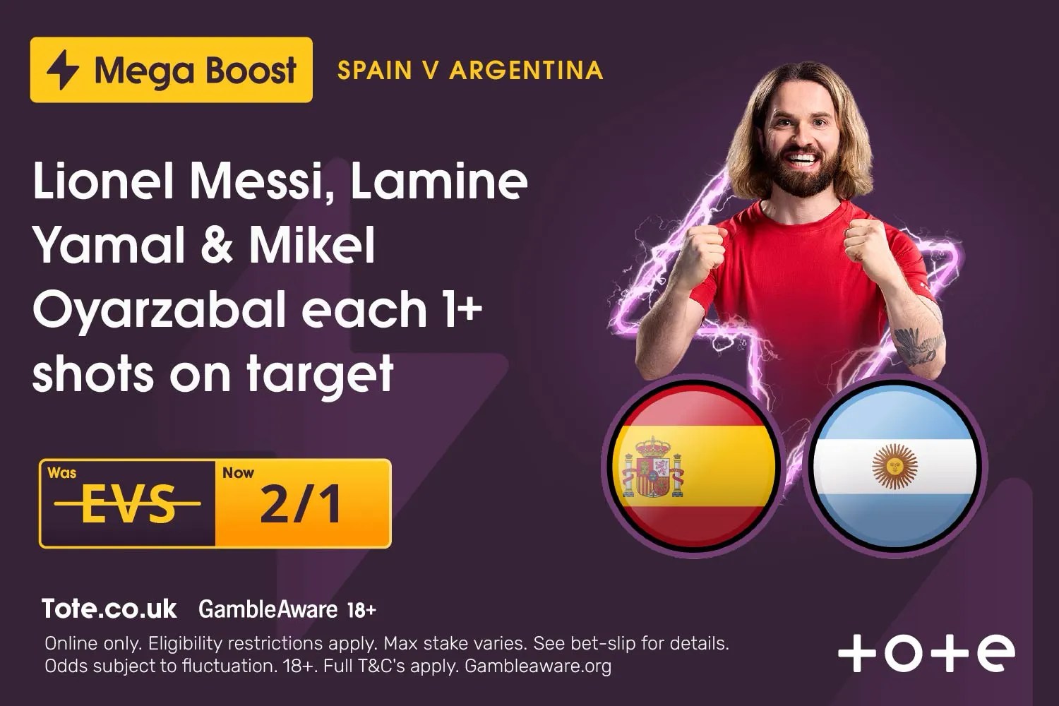 Spain vs Argentina: Get Lionel Messi, Lamine Yamal & Mikel Oyarzabal 1+ shot on target each at 2/1 | Tote
