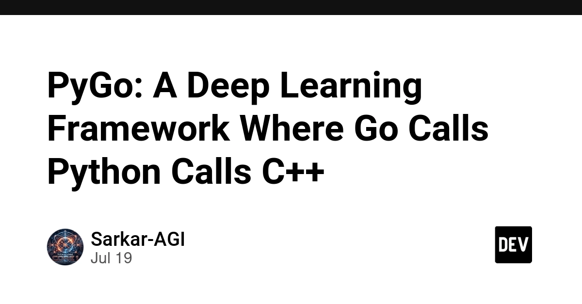 PyGo: A Deep Learning Framework Where Go Calls Python Calls C++