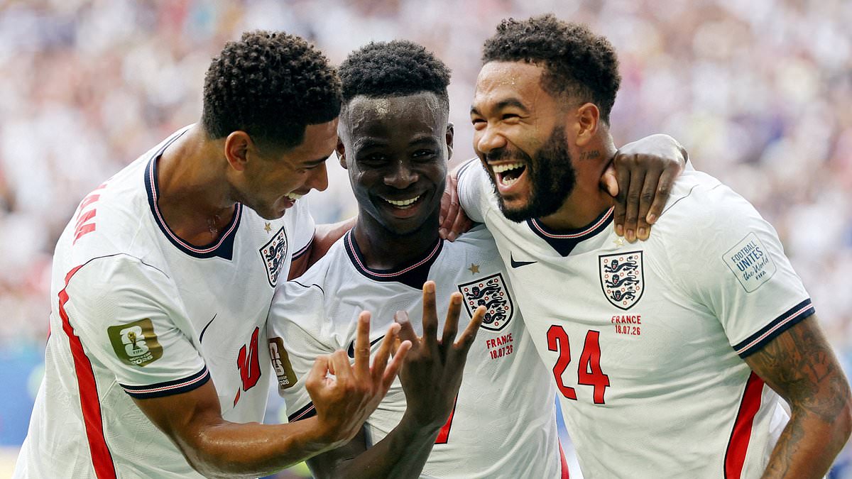 'Where was this against Argentina?!': England fans demand to know why free-scoring Three Lions were able to put France to the sword just days after semi-final struggles