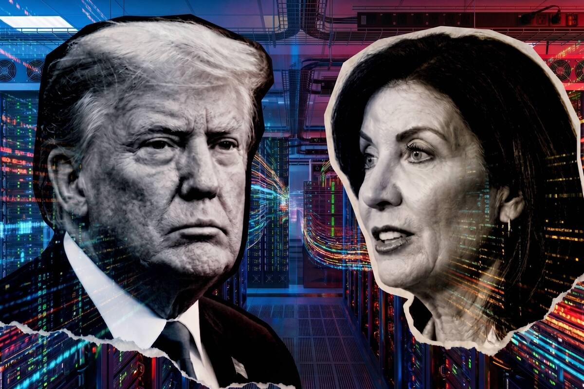 Hochul vs. Trump por los centros de datos de la IA: “No voy a hacer retroceder a Nueva York al siglo XIX”