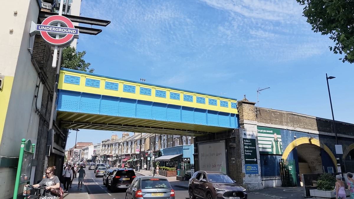 Residents' fury over railway bridge given 'garish' £600,000 paintjob in leafy London suburb