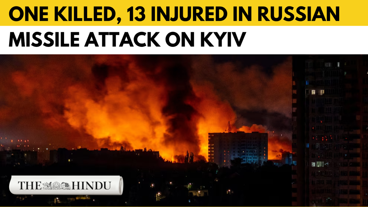 Watch: Russian missile strike on Kyiv kills one, injures 13
