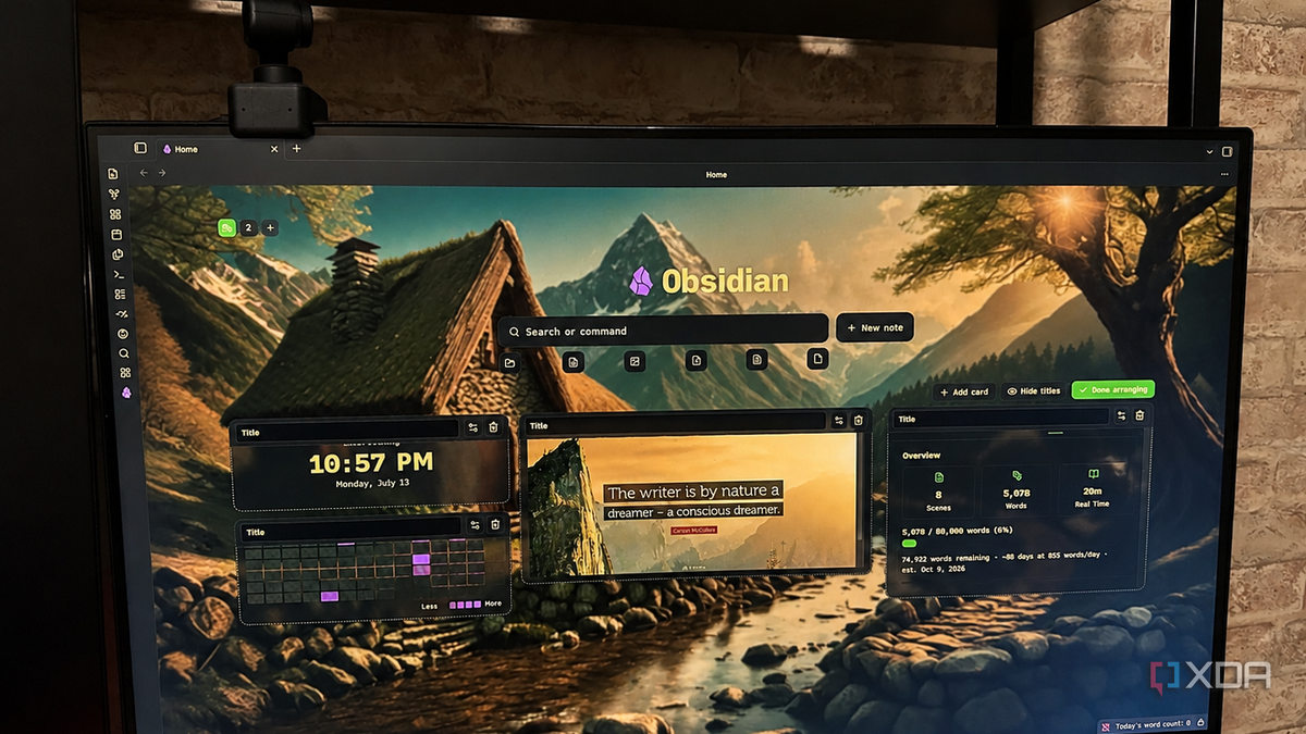 Hearth is the drag-and-drop Obsidian homepage builder I've been waiting for