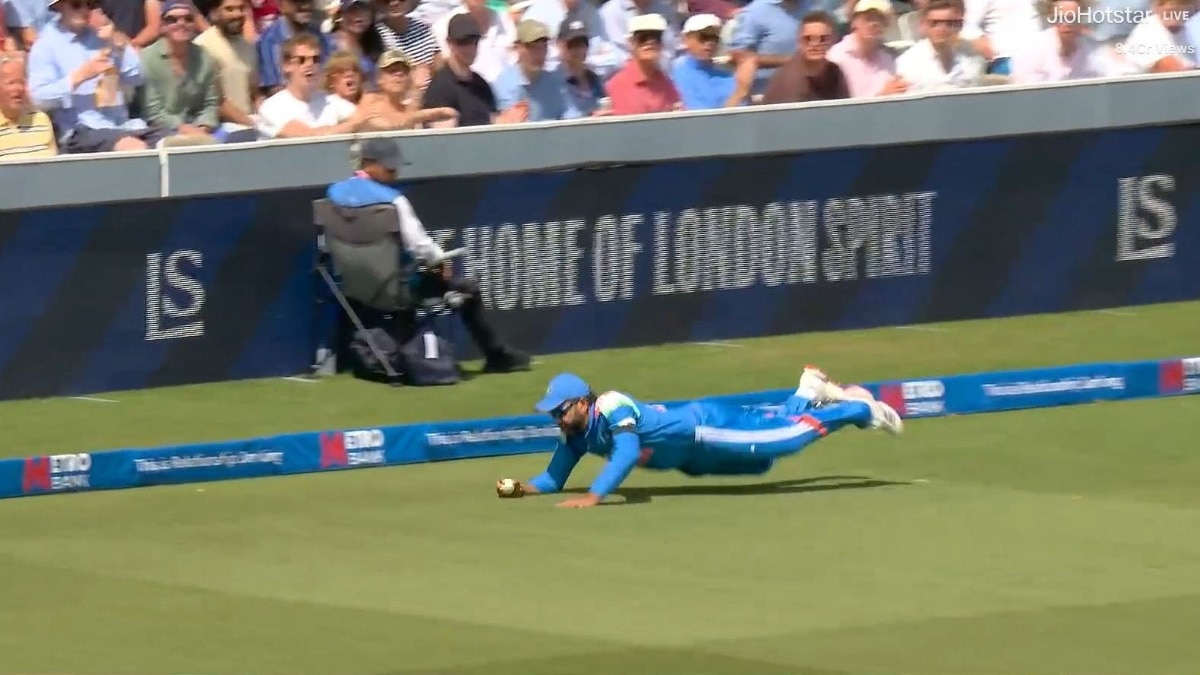 39-year-young Rohit Sharma sends Lord's crowd wild with electric diving effort