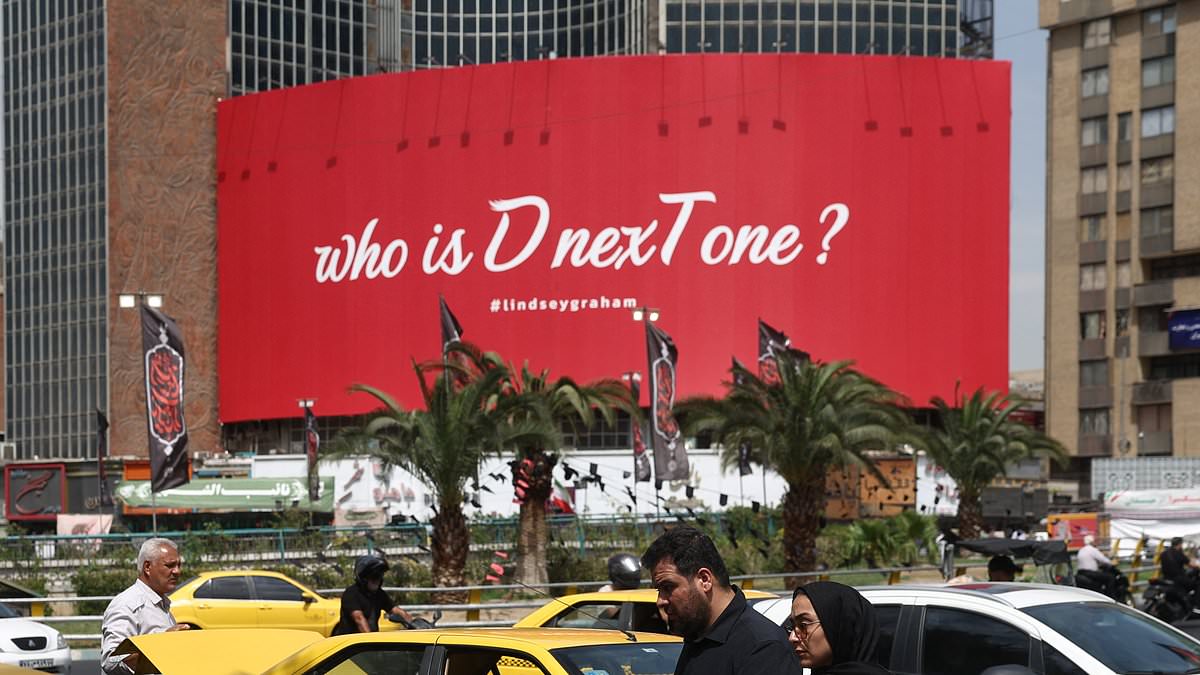 'Who is D nexT one?': Chilling Iran billboard fuels conspiracy theories over death of Lindsey Graham