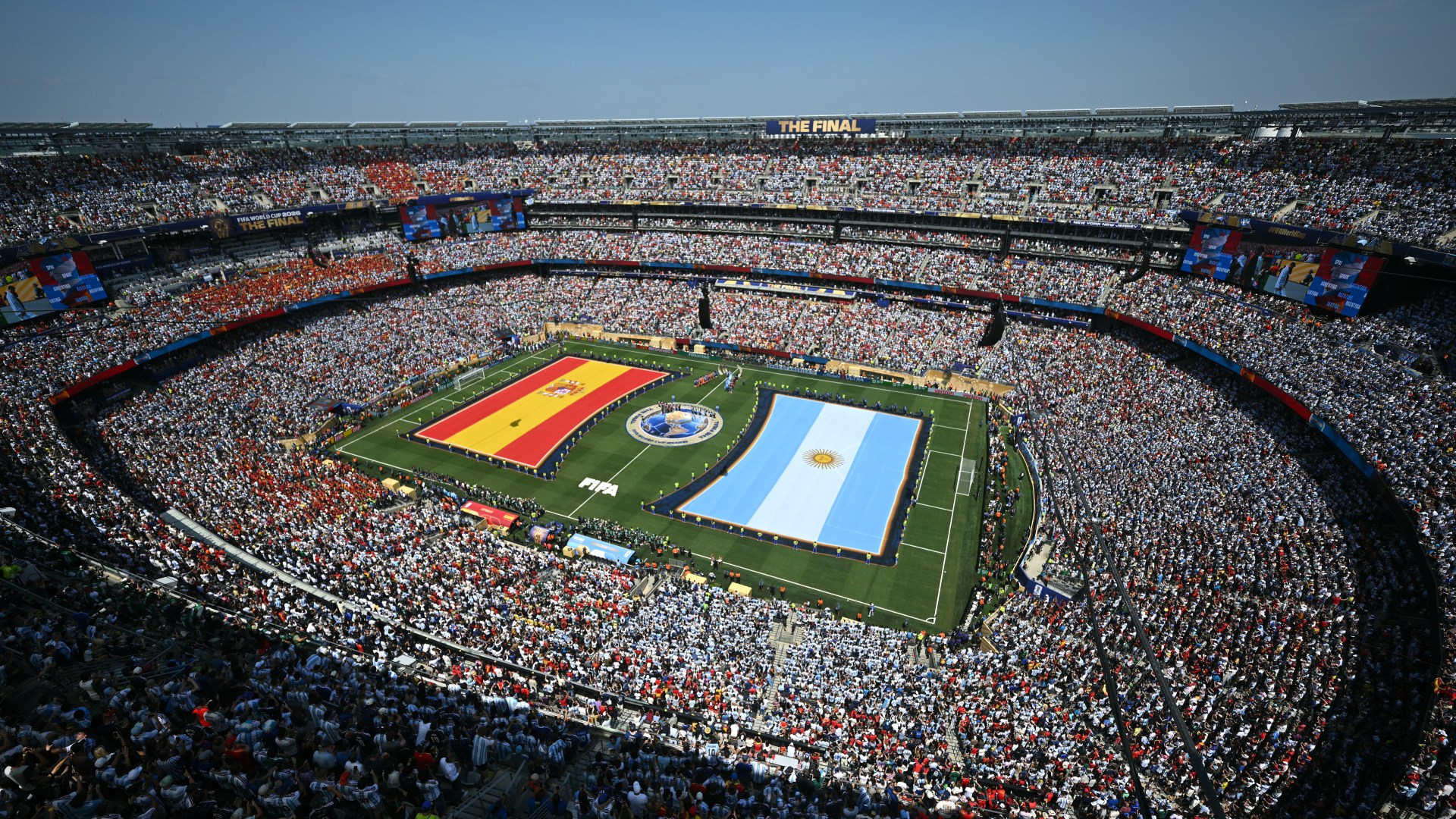 World Cup final DELAYED after extravagant closing ceremony and frantic rush to clear pitch