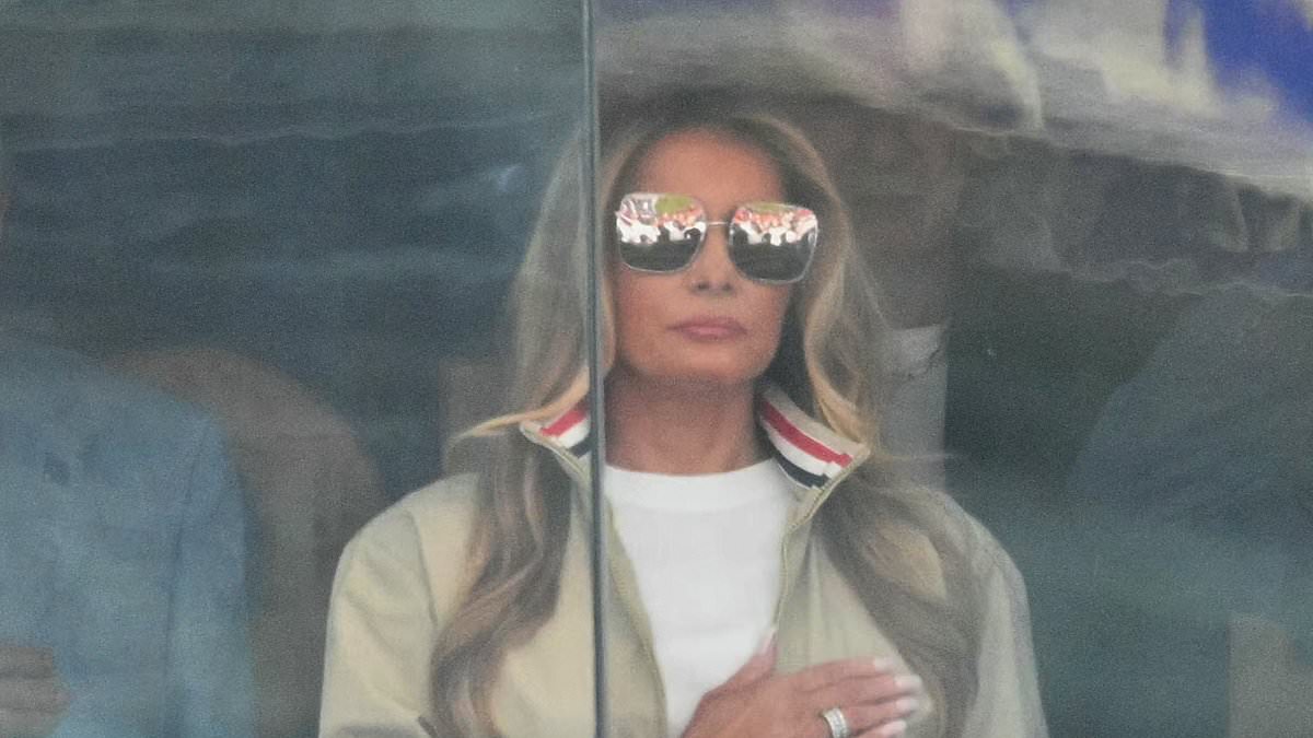 Melania Trump looks youthful as she attends World Cup final with husband Donald in chic bomber jacket