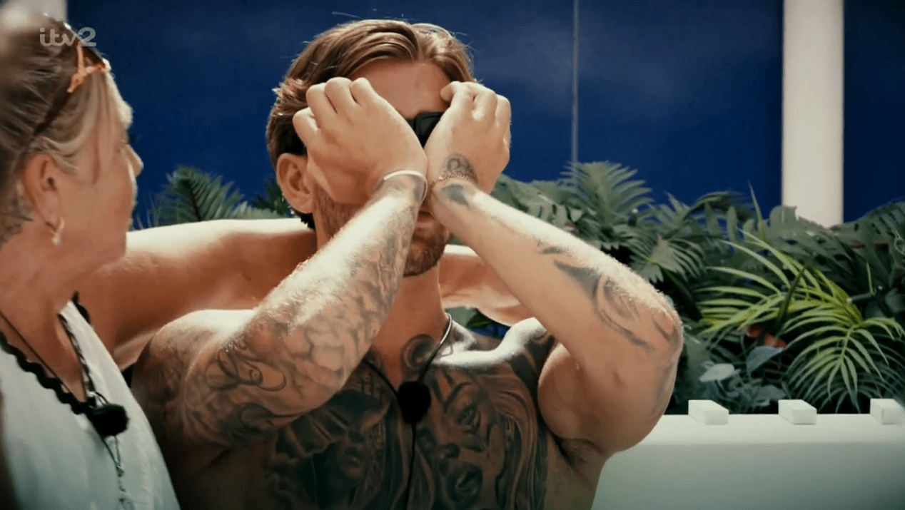 Love Island star Aidan breaks down in tears and says ‘I’m cracking’ in emotional reunion with concerned family members