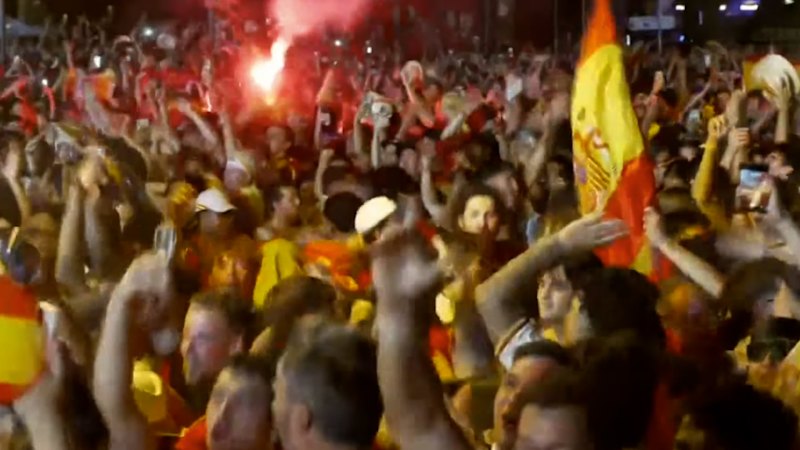 Celebrations on the streets of Madrid