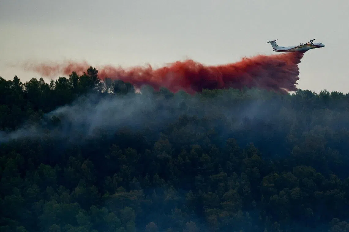 Fire forces evacuations in south France town