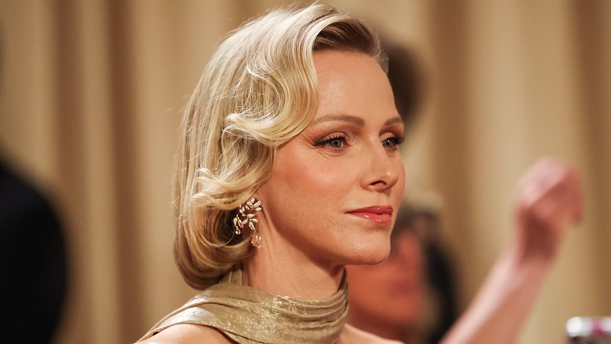 Princess Charlene of Monaco channels her late mother-in-law as she debuts Grace Kelly inspired hairstyle and dons £40,467 earrings for glitzy gala