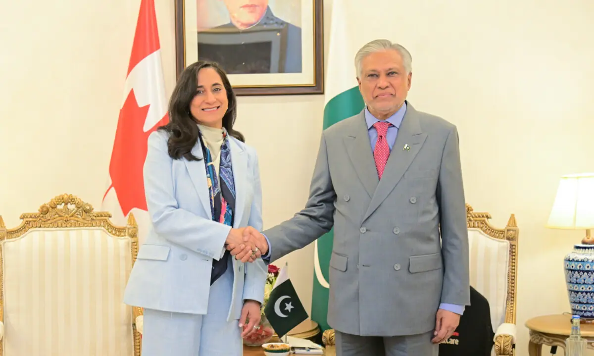 Dar hails Canadian FM’s visit as ‘important milestone’, says economic cooperation a key priority
