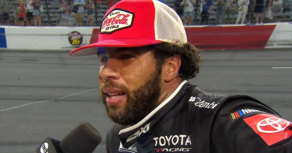 Bubba Wallace couldn’t resist one jab at NASCAR after Window World 450