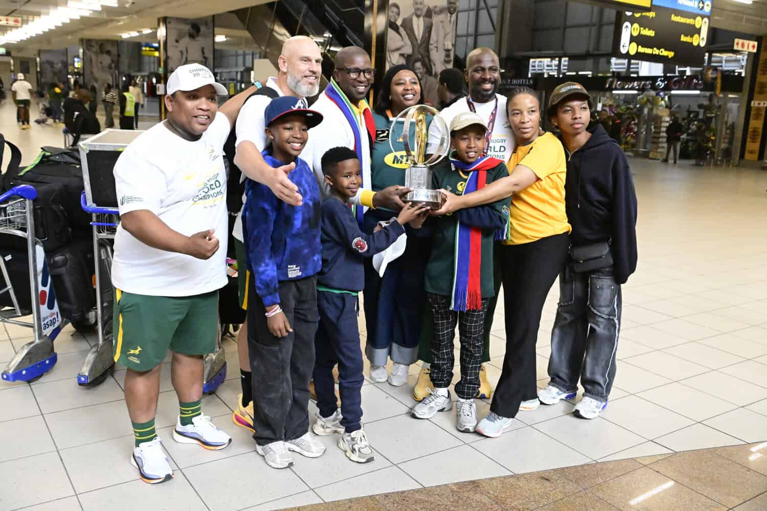 ‘Historic achievement’: Junior Springboks welcomed home at OR Tambo
