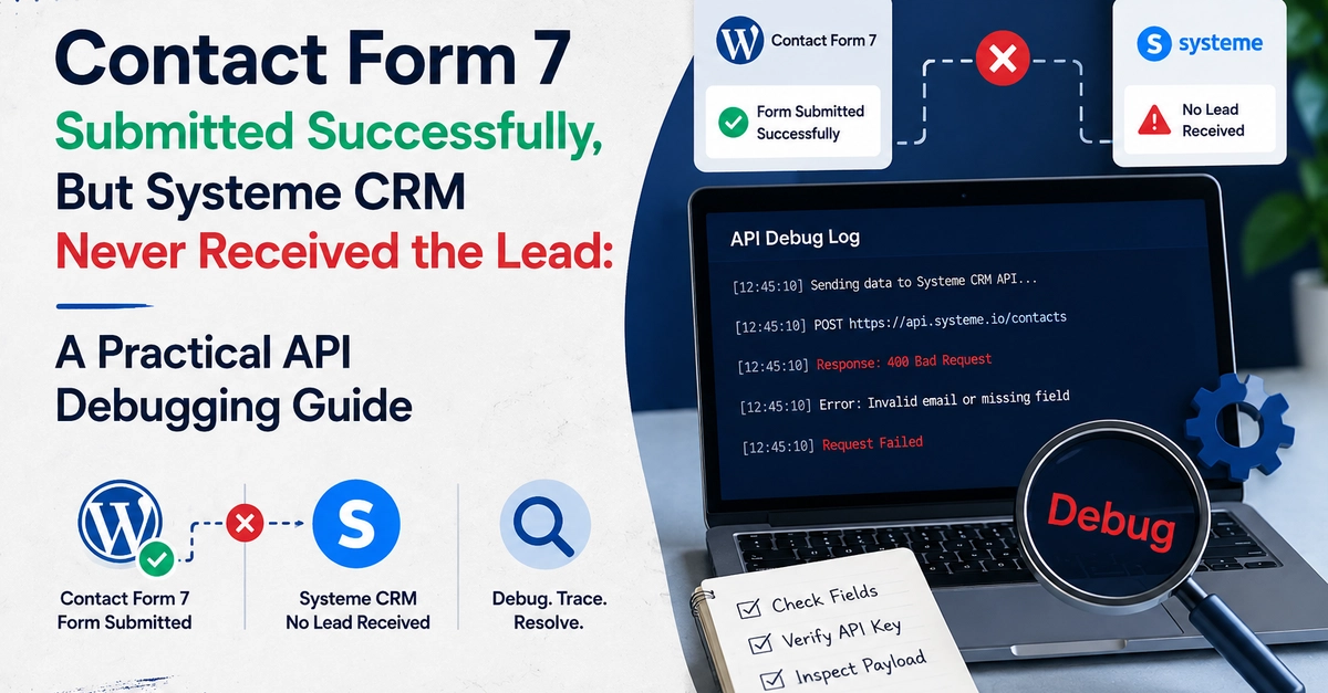 Contact Form 7 Submitted Successfully, But Systeme CRM Never Received the Lead: A Practical API Debugging Guide