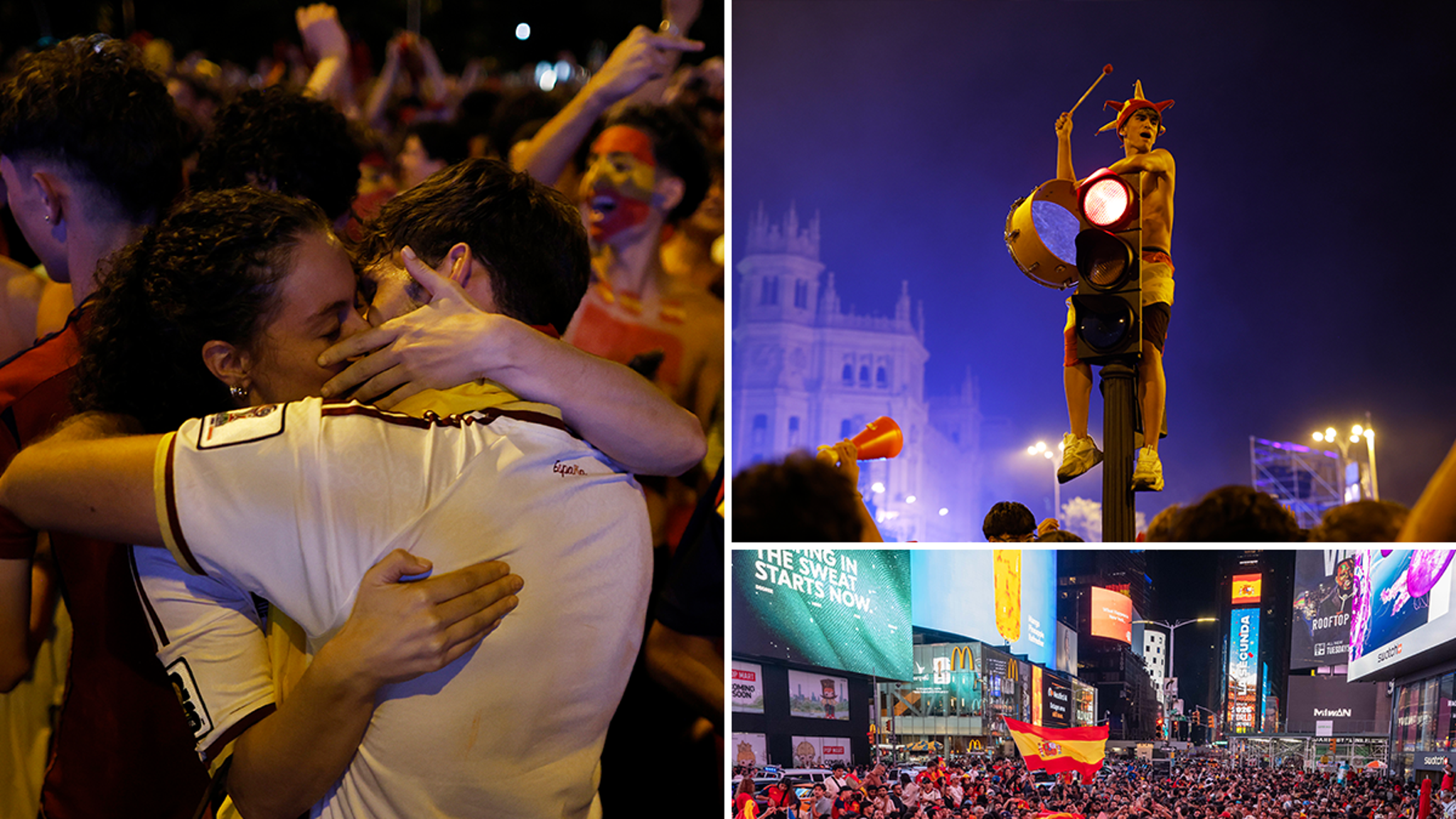 Spain Fans Party In Streets After Winning World Cup