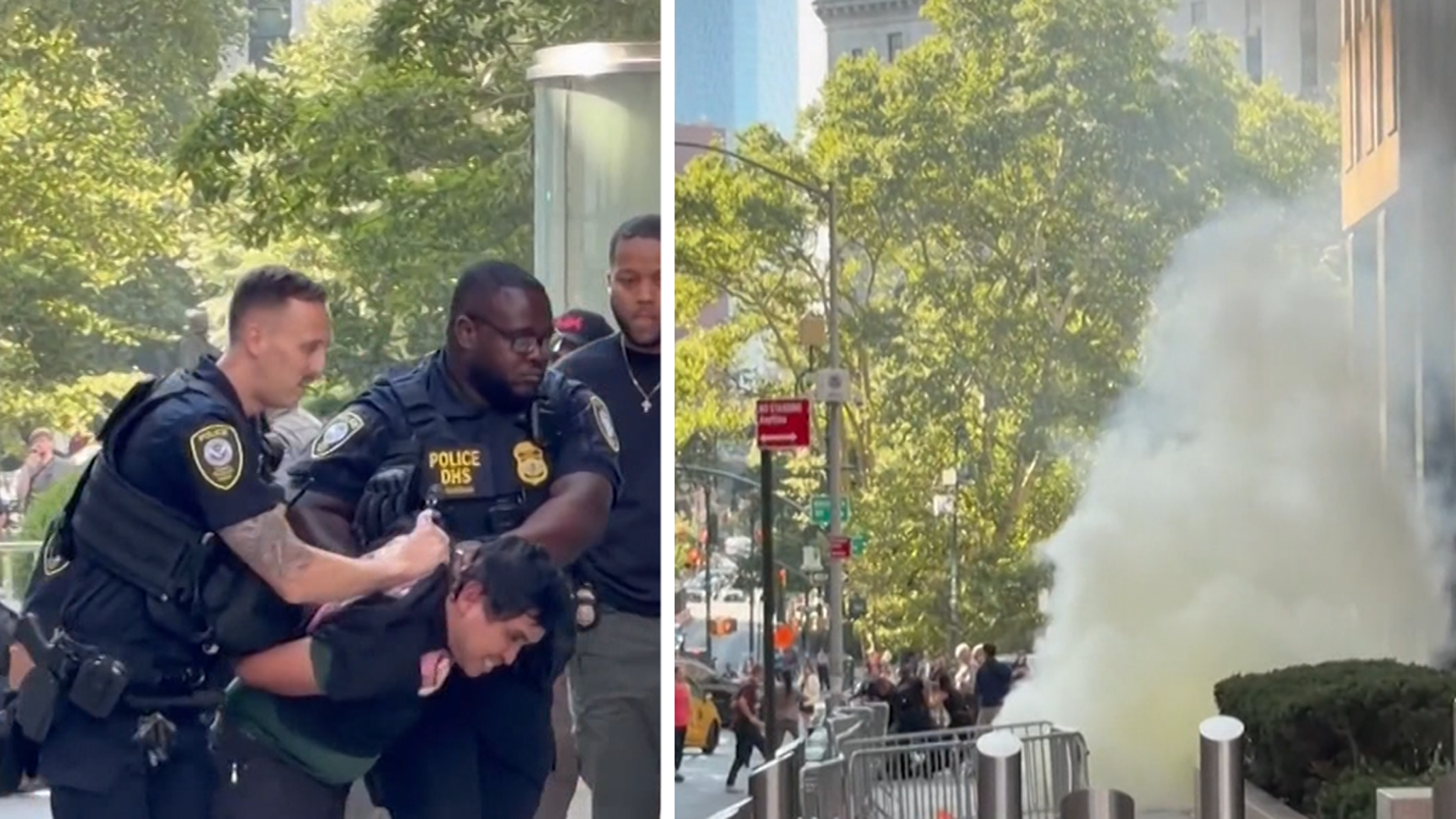 Explosion Outside NYC Federal Building Leads to Suspect Takedown, on Video