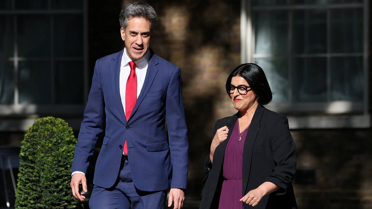 Burnham turns Labour Red: Ed Miliband walks into No10 with Shabana Mahmood amid claims they are both in the frame for Chancellor under new PM